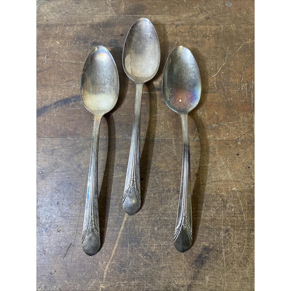 Vtg Inheritance Tablespoons Set 3 Silverplate by Rogers International Flatware